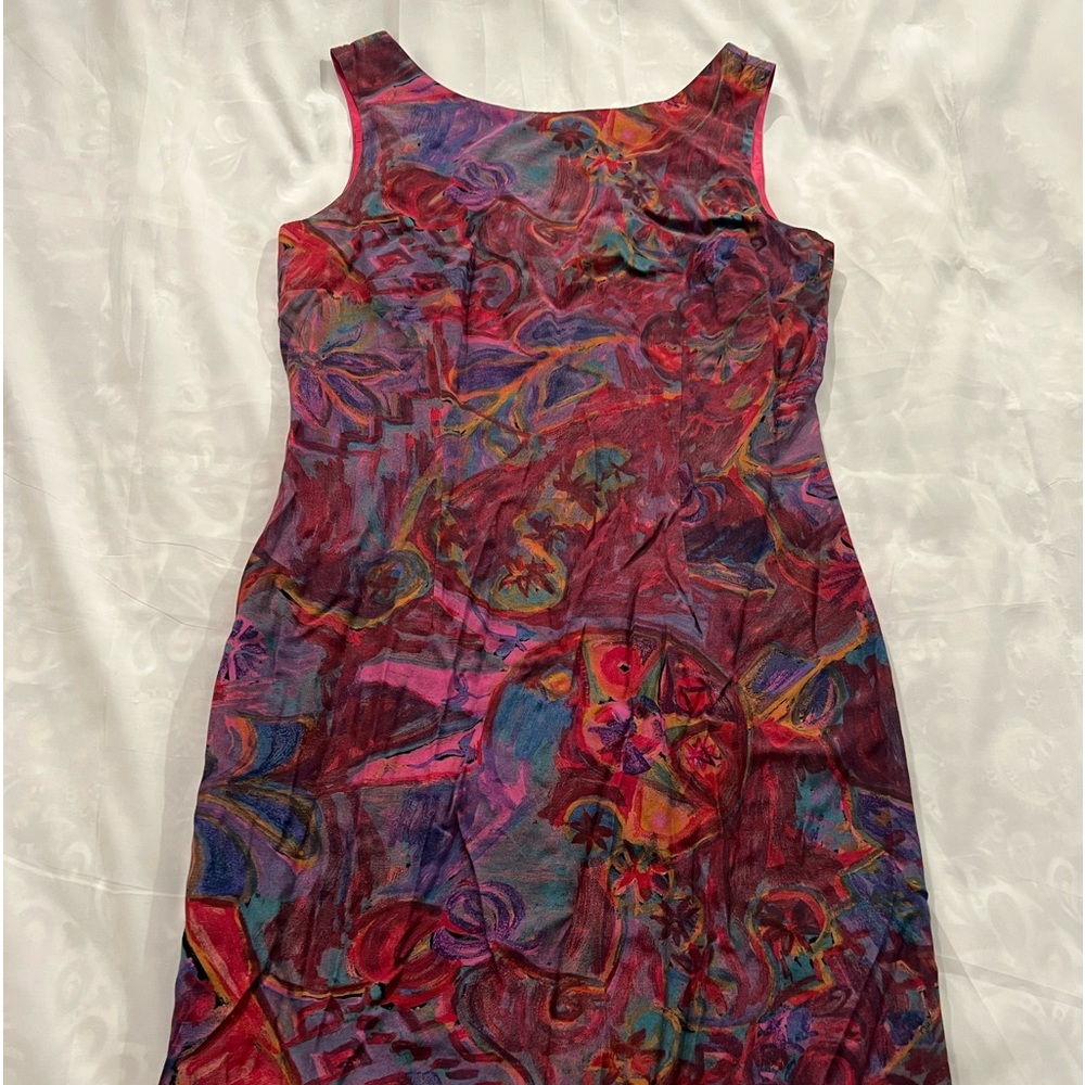 Componix By Marsha Brandex Dress Size 10 Length 36” Lined Zip Rayon #ST16